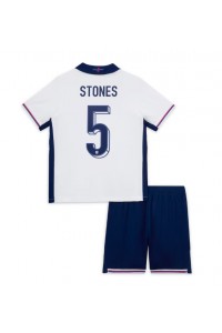 Fotbalové Dres Anglie John Stones #5 Dětské Domácí Oblečení ME 2024 Krátký Rukáv (+ trenýrky)